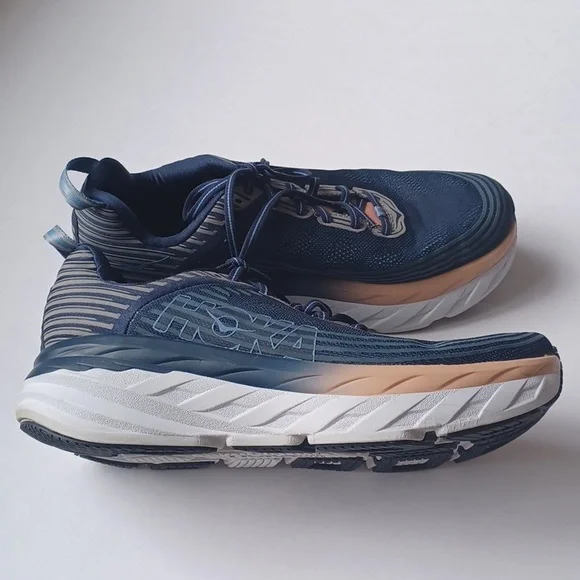 Hoka One One Women's Bondi 6 10D Wide Running Shoes 1019272 MIDP Navy - Picture 6 of 16
